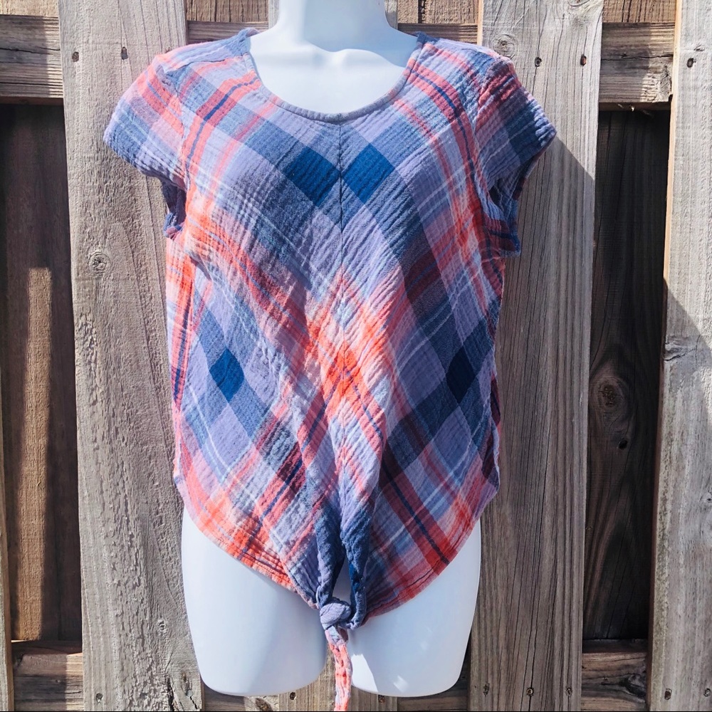 Cloth & Stone Tie Front Top Size Medium